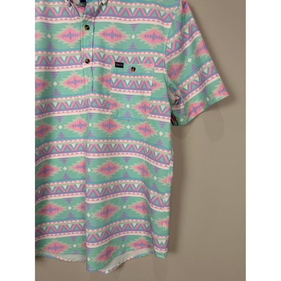 Southern Shirt 80'S Party Collection Mens Button Down Shirt Short Sleeve MED - Picture 3 of 10
